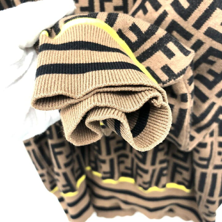 楽天市場】【中古】FENDI ズッカ柄ロゴニット 12CPF-18-2294 サイズ52 