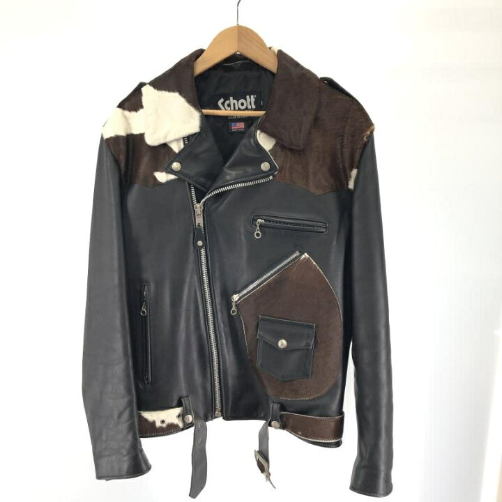 楽天市場】【中古】SCHOTT ハラコ切替ライダースジャケット サイズ36 