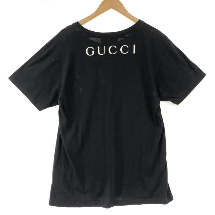 楽天市場】【中古】GUCCI メタルロゴ Tシャツ S ブラック グッチ[10 