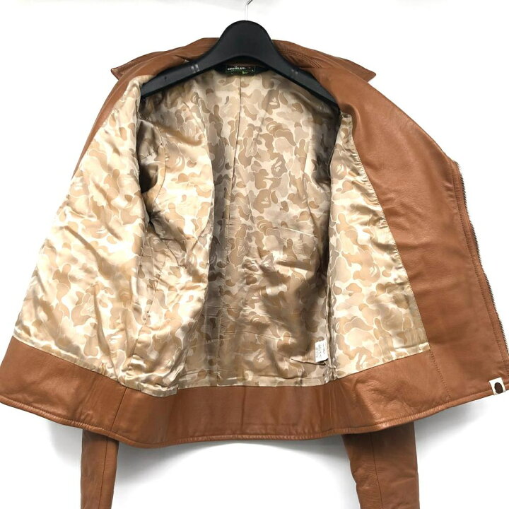 楽天市場】【中古】A BATHING APE ダブルライダースジャケット サイズM 