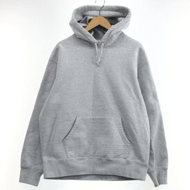 【中古】Supreme 23FW Satin Appliqu? Hooded Sweatshirt M グレー シュプリーム[10]