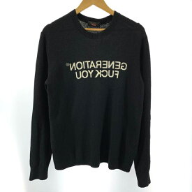 【中古】Supreme×UNDERCOVER 16AW Generation Fuck you Sweater サイズM シュプリーム アンダーカバー ブラック[19]