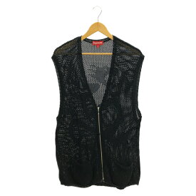 【中古】Supreme 23SS dragon zip up sweater vest M ブラック シュプリーム[10]