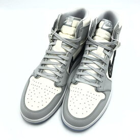 【中古】NIKE × Dior AIR JORDAN 1 HIGH DIOR スニーカー 28.5cm CN8607-002 ホワイト グレー ナイキ ディオール[10]