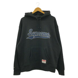 【中古】Supreme Mitchell&Ness NCAA Hooded Sweatshirt L ブラック シュプリーム ミッチェル&ネス[66]
