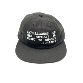 【中古】SUPREME 20SS Intelligence 6-Panel Cap シュプリーム キャップ ブラック [19]