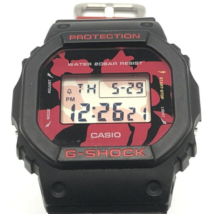 楽天市場】【中古】CASIO G-SHOCK DW-5600JK 腕時計 ブラック レッド 