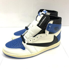 【中古】NIKE×Travis Scott×Fragment AIR JORDAN 1 RETRO HIGH OG SP Military Blue 29.0cm DH3227-105 ナイキ[92]