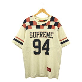 【中古】Supreme 24FW Patchwork Yoke Football Top Tシャツ M ホワイト シュプリーム[10]