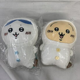 【中古】現状品)ナガノのくま　ちいかわにかぶられたぬいぐるみセット(ハチワレ・うさぎ)[91]