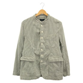 【中古】ENGINEERED GARMENTS FREAK'S STORE別注 New Nehru Jacket サイズM ブルー エンジニアードガーメンツ フリークスストア ネルージャケット ストライプ[17]