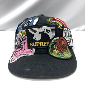【中古】SUPREME 25ss Patech 6-panel キャップ ブラック △カスタム品 [19]