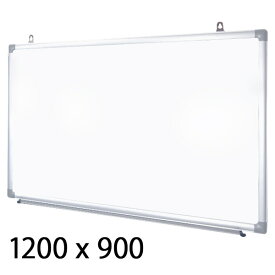 ＼8月5日全品7倍+5の日4倍+最大5,000円OFF!!／ ホワイトボード 大型 壁掛け 無地 1200×900 マーカー付き ペントレー付属 マグネット対応 アルミ枠 吊金具付 ###壁掛ボードAC-120###