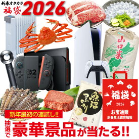 福袋 2026 特賞 PS5 Switch2 ダイソン ズワイガニ タラバガニ 黒毛和牛 食品 お宝ワールド福袋 2026年 人気商品3点詰め込み ヒーター ###お宝ワールド福袋###
