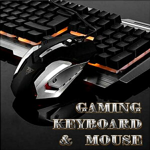 \10月30日全品10%OFFクーポン+0の日4倍!!/ ゲーミング キーボードマウスセット 有線 104キー 英語配列 バックライト 虹色 イルミネーション キーボード マルチメディア 送料無料/###キーボー