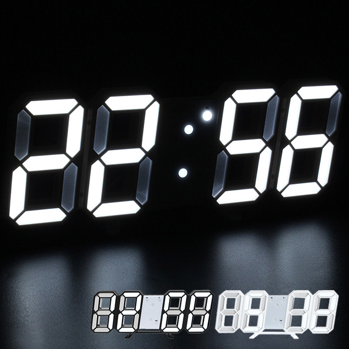楽天市場】3D LED 時計 置き時計 壁掛け時計 掛け時計 デジタル時計 