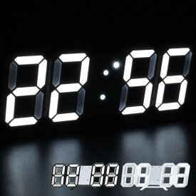 3D LED 時計 置き時計 壁掛け時計 掛け時計 デジタル時計 インテリア 目覚まし アラーム 時間 時刻 日付 温度 調光 省エネ おしゃれ かわいい ギフト プレゼント 北欧 韓国風 送料無料 ###時計3D-GQZ-###