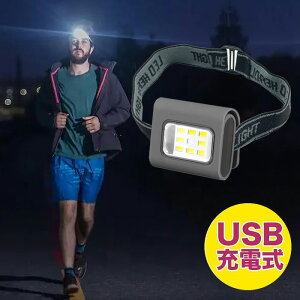 \10月27日09:59までお買い物マラソン!!/ ランニング ライト ヘッドライト USB 充電式 高輝度 ランニングライト ヘッドランプ セーフティ クリップ 軽量 小型 LED 懐中電灯 警告灯 非常灯 防水