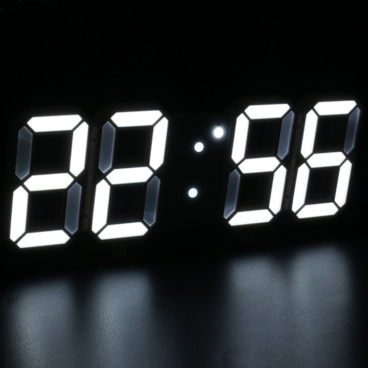 楽天市場 3d Led 時計 置き時計 壁掛け時計 掛け時計 デジタル時計 インテリア 目覚まし アラーム 時間 時刻 日付 温度 調光 省エネ おしゃれ かわいい ギフト プレゼント 北欧 送料無料 時計3d Gqz お宝ワールド