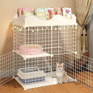 ペットケージ キャットケージ 2段 ステップ台 ジョイント式 組み立て 猫ケージ 猫 キャット 軽量 ケージ …