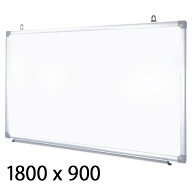 ホワイトボード 壁掛け 無地 1800×900 マーカー付き ペントレー付属 マグネット対応 アルミ枠 吊金具付 …