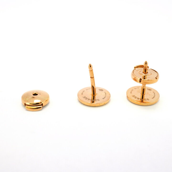 楽天市場】【5jeb0107】エルメス ピアス エクスリブリス K18PG ピンク  