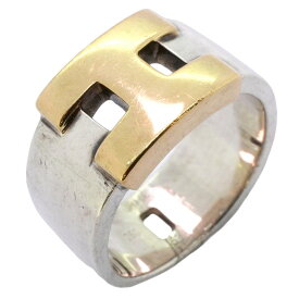 【5job0092】エルメス リング ヘラクレス K18YG イエローゴールド シルバー925 ＃52【中古】レディース