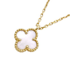 【6jbb0030】ヴァンクリーフ＆アーペル ネックレス スウィート アルハンブラ K18YG イエローゴールド マザーオブパール【中古】レディース