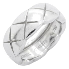 【6jdb0800】シャネル リング ココクラッシュ K18WG ホワイトゴールド ＃48【中古】レディース