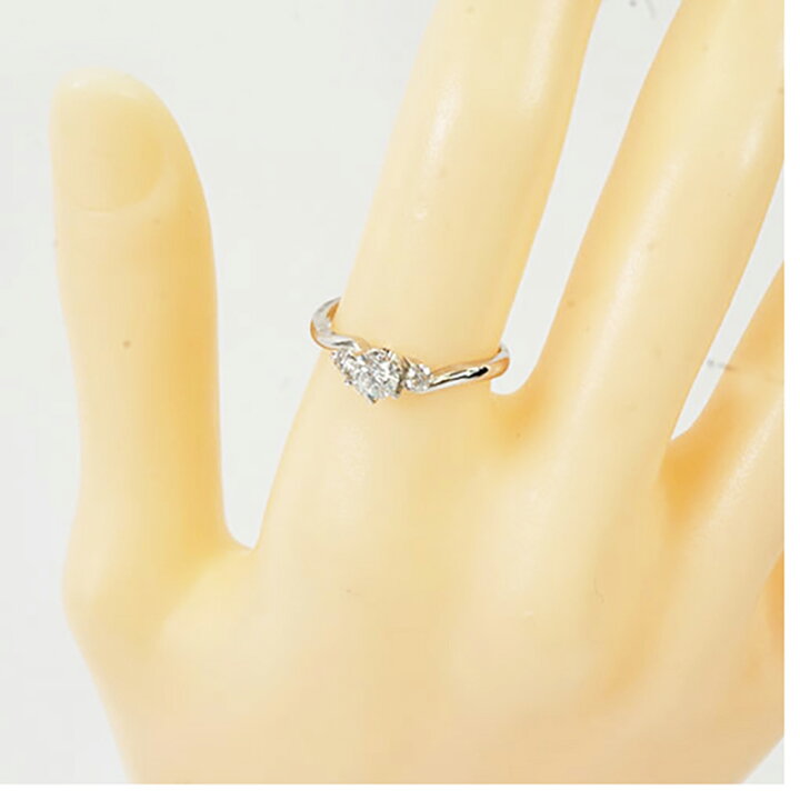 楽天市場】【ju286】ダイヤモンド リング/0.329ct/0.100ct/Pt900  
