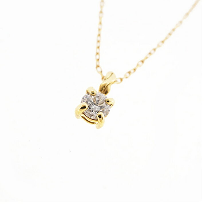 楽天市場】【jv481】ダイヤモンド ネックレス/0.1ct/K10YG イエロー 