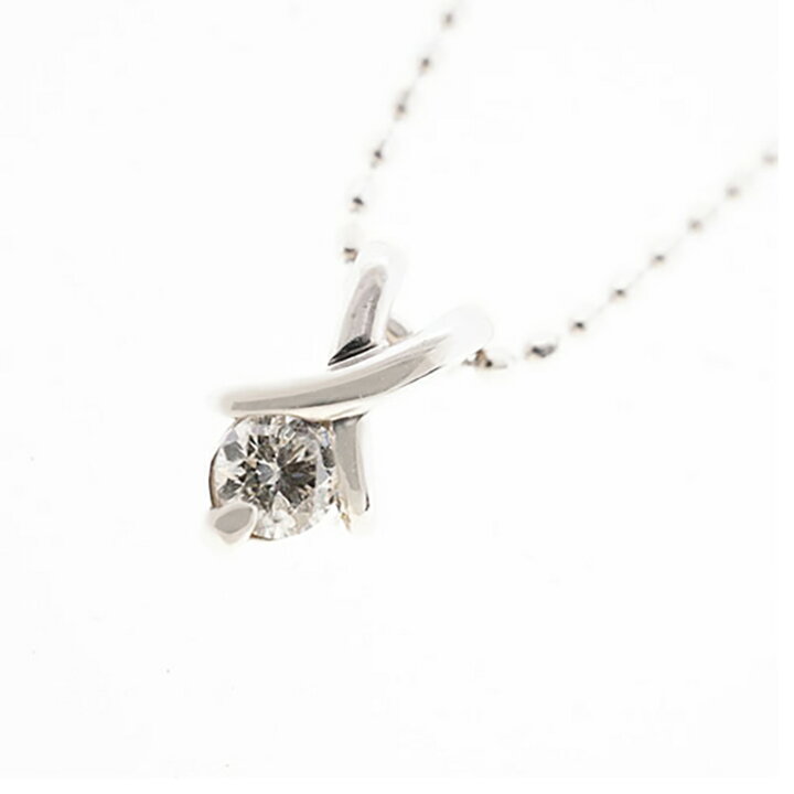 楽天市場】【jv522】ダイヤモンド ネックレス/0.083ct/K18WG ホワイト 