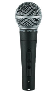 SHURE �V���A�[ �_�C�i�~�b�N�}�C�N SM58-SE On/Off�X�C�b�`�t