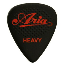 【ピック5枚セット】 ARIA RUBBER GRIP Tear Drop P-RG06-100-BK 1.00mm HEAVY Black アリア ピック ティアドロップ ギター ベース アコギ用