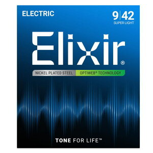 Elixir 19002 Super Light(.009-.042)Optiweb �G���N�T�[ �G���L�M�^�[�p�R�[�e�B���O��