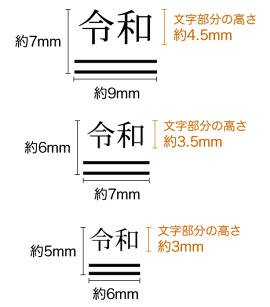 令和スタンプ(サイズ)