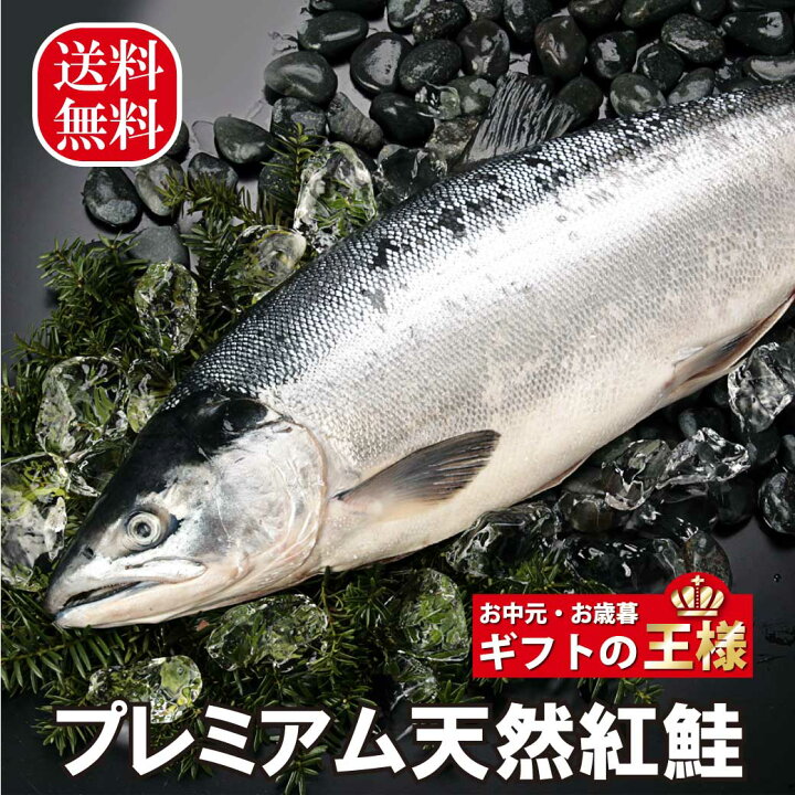 楽天市場 鮭 3 6k G 前後 お歳暮 北海道 より 新物 出荷 世界で0 2 しか獲れない 送料無料 北海道産 鮭 の 王様 沖獲りプレミアム 天然 紅鮭 姿 切り身 １本 一匹 一本 さけ サケ 天然鮭 紅さけ シャケ 切身 お正月 御年始 お年始
