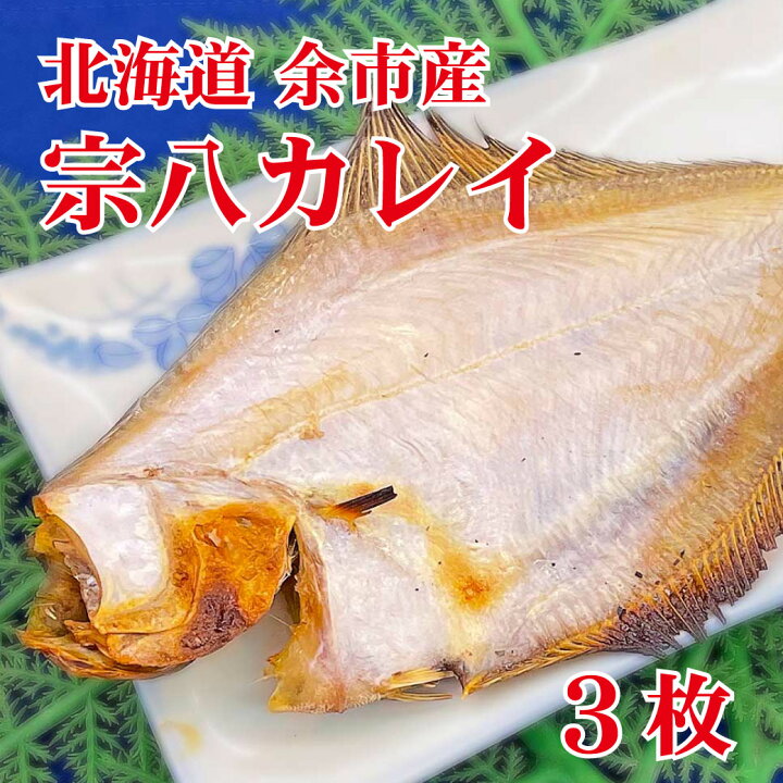 楽天市場 かれい 楽天ランキング カレイ部門１位 ふっくらした白身の北海道産 高級魚 天日干無添加 宗八かれい 大 ３枚入り カレイ お酒 ビール おつまみ おかず 産地直送 北海道 お取り寄せ お土産 おみやげ 新鮮 干物 食品 食べ物 魚 贈り物 プレゼント