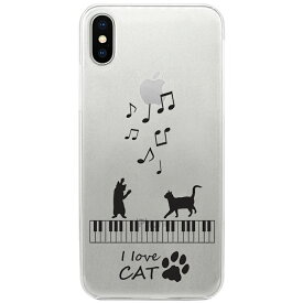 【送料無料】iPhoneケース iPhone13 iPhone12 iPhone11 iPhoneXS Max XR ハード クリアケース 猫とピアノ | iPhoneケース iPhoneカバー 猫 ねこ ネコ クリア iphonexカバー かわいい ブランド おもしろ 雑貨iPhone12