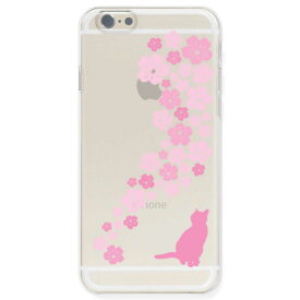 iPhoneケース 猫 iPhone ケース TPU ソフトケース 桜と猫 スマホケース iphone13 iphone12 iphone8 iphone7 plus 7 plus 6 plus 6s x おもしろ かわいい スマホケース