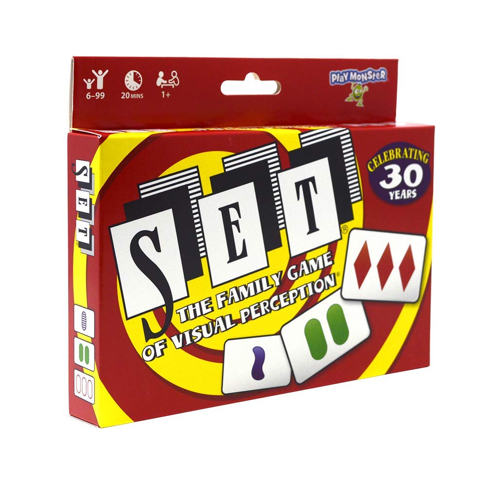 SET The Family Card Game of Visual Perception Race to Find The Matches, For Ages ,81 Cards, Rules included