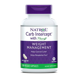 Natrol Carb Intercept Capsules with White Kidney Bean Extract -Promotes Healthy Weight, 1000mg, 120 Count