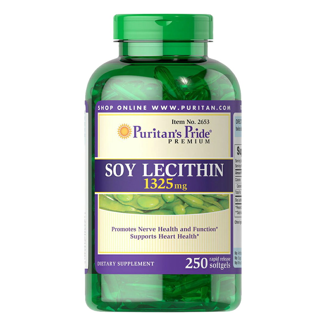 Soy Lecithin 1325 mg, Heart Support, 250 Count by Puritan's Pride, Naturulse Ad 410