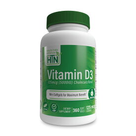 Health Thru Nutrition Vitamin D3 5000 Iu, No Gmo, 360 Mini Softgels,