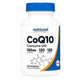 Nutricost コエンザイム Q10 CoQ10 100mg 120カプセル 非遺伝子組み換え グルテンフリー
