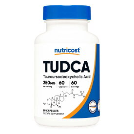 Nutricost ニュートリコスト TUDCA 250mg 60粒 カプセル タウロウルソデオキシコール酸 【海外直送】