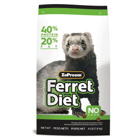ZuPreem Premium Daily Ferret Food, 4 lb - Made in USA, Complete Nutrition Diet,