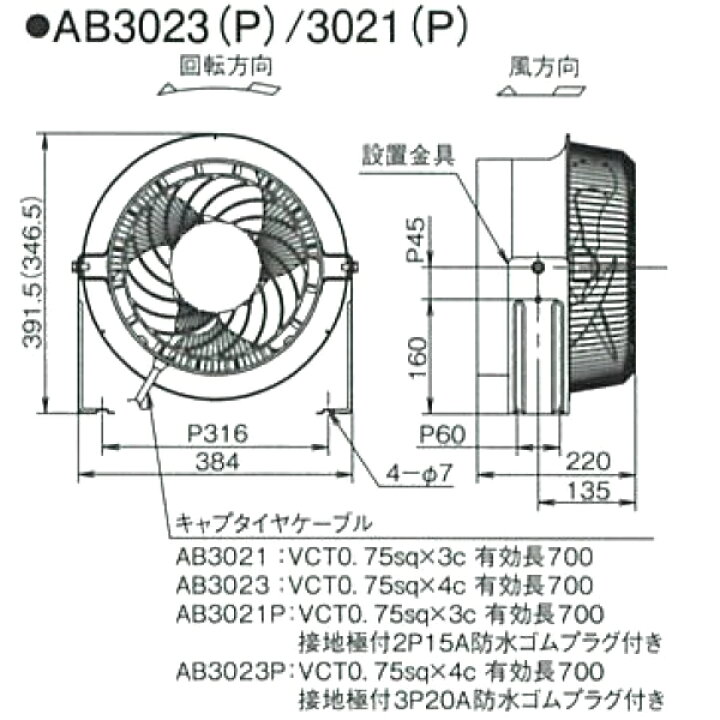 楽天市場】フルタ電気 循環扇 エアビーム AB3021 AB3021P AB3023 