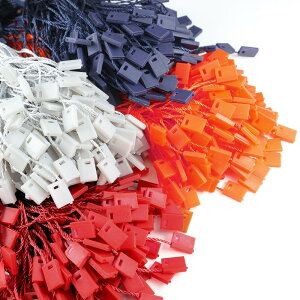 タグ付け用紐 タグ紐 20本セット レッド グレー オレンジ ネイビー ピンク 【ホスピン ハンドメイド アパレル ロックス ループロック タグファスナー 値札 タグ糸 デ