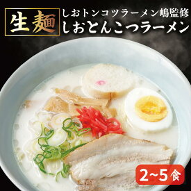 豚骨のくさみがない とんこつラーメン 2～5食入 生麺 しおトンコツラーメン嶋 北海道 人気店 メール便 お試し 豚骨 1000円 時短 送料無料